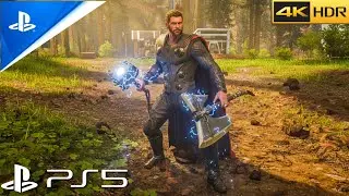 THE THOR Gameplay | Marvel's Avengers Walkthrough -(PS5)Game | 4K 60FPS Ray Tracing - No Commentary