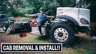 Removing Old Freightliner M2 Cab And Installing New One!