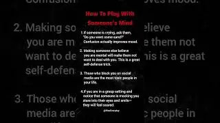How To Play With Someone's Mind💀 #shorts #quotes #motivation#psychology #viral #fyp #trending #facts