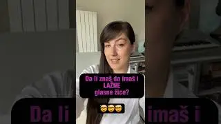 Da li zna&scaron; da ima&scaron; i LAŽNE glasne žice? #pevanje #glas