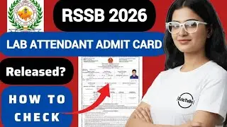 rssb lab attendant admit card 2026 | rssb lab attendant hall ticket 2026