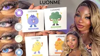 LUONME lenses on brown skin & dark eyes unboxing + try on haul | MIONEKA G