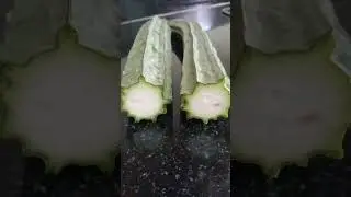 Satisfying Cutting Chinese Okra #cuttingskills #shorts #asmr