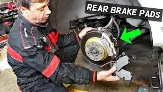 HOW TO REPLACE REAR BRAKE PADS AND SENSORS ON PORSCHE CAYENNE AUDI Q7 VW TOUAREG
