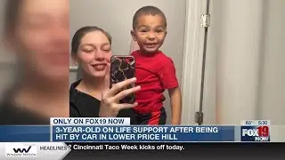 3-year-old on life support after being hit by car in Lower Price Hill, family says