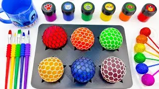 Satisfying ASMR | DIY Star Palette With Stress Balls & Glitter Candy | Oddly Relaxing Sounds