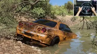 Rebuilding Nissan Skyline GTR R34 Forza Horizon 5 Logitech G29 Stering Wheel Shifter Gameplay