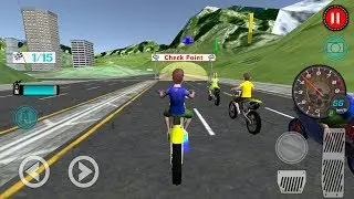 Kids Motor Bike Rider Race 3D (by KidRoider) Android Gameplay [HD]