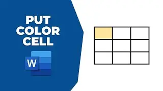 How to put color a cell in a table in Word