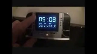 DEMO, Nightvision Infrared hidden Spy cam clock 1280x720 HD  Video Wireless portable W/ remote