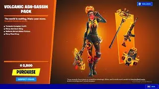 *NEW* Fortnite Volcanic Ashsassin Pack Bundle [Full Showcasing] - Tectonic Komplex Skin,Backbling...