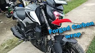 Dominar 250 modified 2025 || Forged carbon wrap on Front fork Dominar 250 || best Front fork wrap
