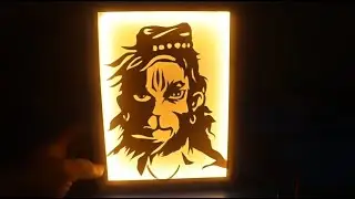 How to Make Papercut Hanuman ji Light Box