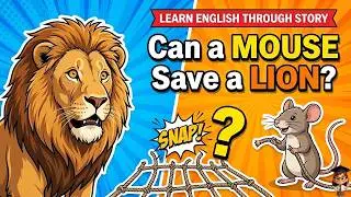 The Lion and the Mouse | Slow English Conversation Practice (A1-B1)
