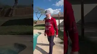 Ugly Christmas Sweater Pool Plunge...All Wet!!! #wam#wetlook#soaked#pool#comedy#funny#drippy