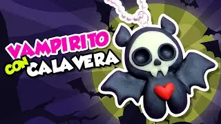 Haz un VAMPIRO CALAVERITA de arcilla polim&eacute;rica⭐ El Arte de Pau ⭐