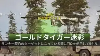 #1510 CoD:BO6 WARZONE TR2 ゴールドタイガー迷彩解除(マスター迷彩)迷彩チャレンジ マークスマンライフル