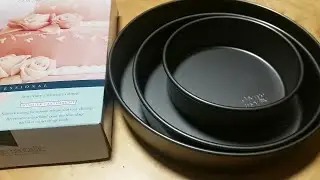 unboxing  round cake pan set of 3