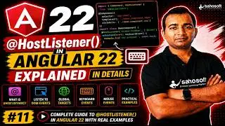 HostListener Decorator in Angular 22 Explained in Details (2026) | Angular 22 Complete course series