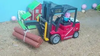 mini forklift for building bridges with bricks, concrete, and metal | An interesting science project