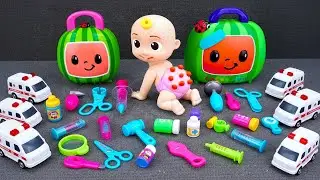 18 Satisfying Unboxing PINKFONG Ambulance Collection Toys , Doctor First Aid Toys | Tana Toys ASMR