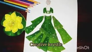 Beautiful Doll Painting// Using By Lotus Leaf // Creative Idea