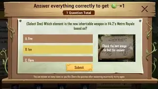 WHICH ELEMENT IS THE NEW INHERITABLE WEAPON IN V4.2'S METRO ROYALE BASED ON ✅ QUIZ 4.2 HINT 3 ANSWER