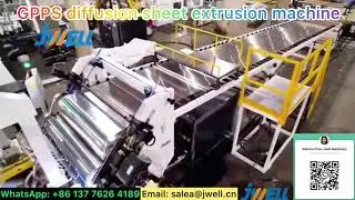 GPPS diffusion sheet extrusion machine 22&mdash;0086 137 7626 4189  #extruder #extrusion #gppssheet #gpps