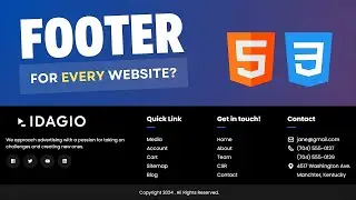 Responsive Footer With HTML CSS | Responsive Footer HTML CSS With Source Code