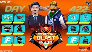 [🔴LIVE] MW OFFICIAL DAILY BLAST 03 PM || DAY 422 || 12 TEAM BATTLE || CASTER MR WOLFER