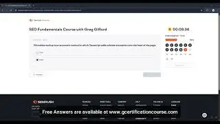 SEMrush SEO Fundamentals Course with Greg Gifford Exam Answers | Live Pass
