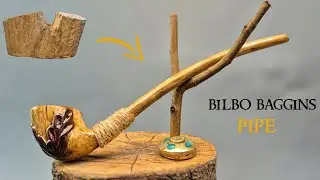 'Bilbo Baggins’ Pipe Made from a Single Piece of Wood! _ Miniature Art!”#lotr#pipe