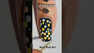 🤔Very easy dotting nail art with toothpick #nailart #dottingnailart #youtubeshorts