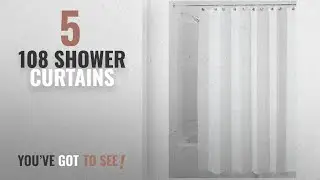 Top 10 108 Shower Curtains [2018]: InterDesign Waterproof Mold and Mildew-Resistant Fabric Shower