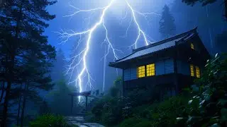 OMG‼️ TERRIBLE THUNDERSTORM ⛈️ Extreme Rain & Violent Thunder Sounds at Night
