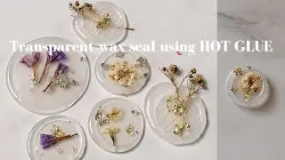 Make peel and seal transparent 'wax' seal using hot glue + tips