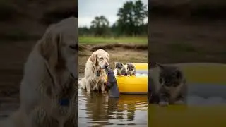 Kittens Meet a Friendly Otter While Exploring the Backyard #CuteAnimals #PetFriends #Wildlife
