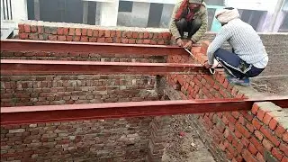 Gater Pathar Ki Chhatt Making Process ll Amazing Home Construction Work l Lal Pathar Lohe Ke Gatar