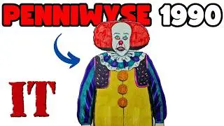Como DIBUJAR a PENNYWISE de1990 (IT) How to DRAW PENNYWISE from 1990