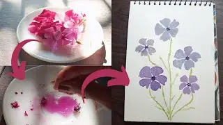 Acrylic Painting with Flower Dye: A Vibrant New Technique #NaturalArt #acrylicpainting