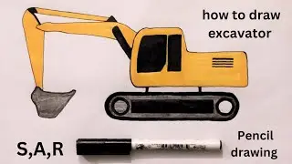 excavator drawing | pencil drawing | karain ki drawing | car drawing sar