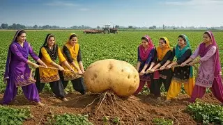 Tany panjabi ladies make a giant Aloo paratha 🥔🤤recipes village food secrets 🔥 viral recipe village.
