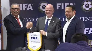 Infantino exhorta que se terminen las obras del Estadio Nacional de Nicaragua
