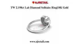 TW 2.198ct Lab Diamond Solitaire Ring | 18K Gold | IGI Certified | AJ Retail
