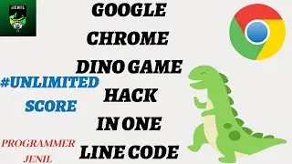 GOOGLE CHROME DINO GAME HACK UNLIMITED SCORE IN ONE LINE CODE