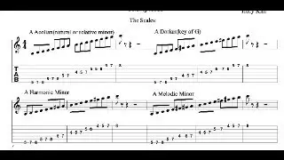 All About Minor Scales - FREE PDF/TABS - guitar lesson and practice session