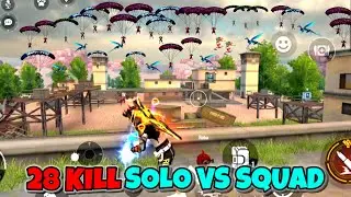 28 Kill🔥AWM and Mp40 90% Headshot Rate | Solo vs Squad | Redmi Note 9s 🖥 Freefire