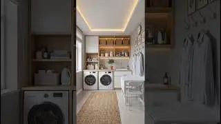 Creative Laundry Space | AI Design Inspiration #HomeUpgrade #BeforeAfter #shorts #LaundryRoomLayout