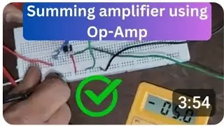 Summing amplier experiment|Analog electronics experiments|Lab experiments for EC diploma students