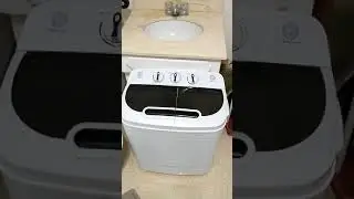 How to fill your Zeny mini twin tub portable compact washing machine with spin dry cycle.